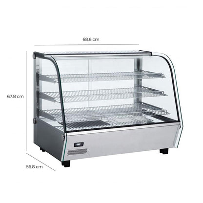 Vitrina Calefaccionada De Sobremesa 120 Litros Norkalt