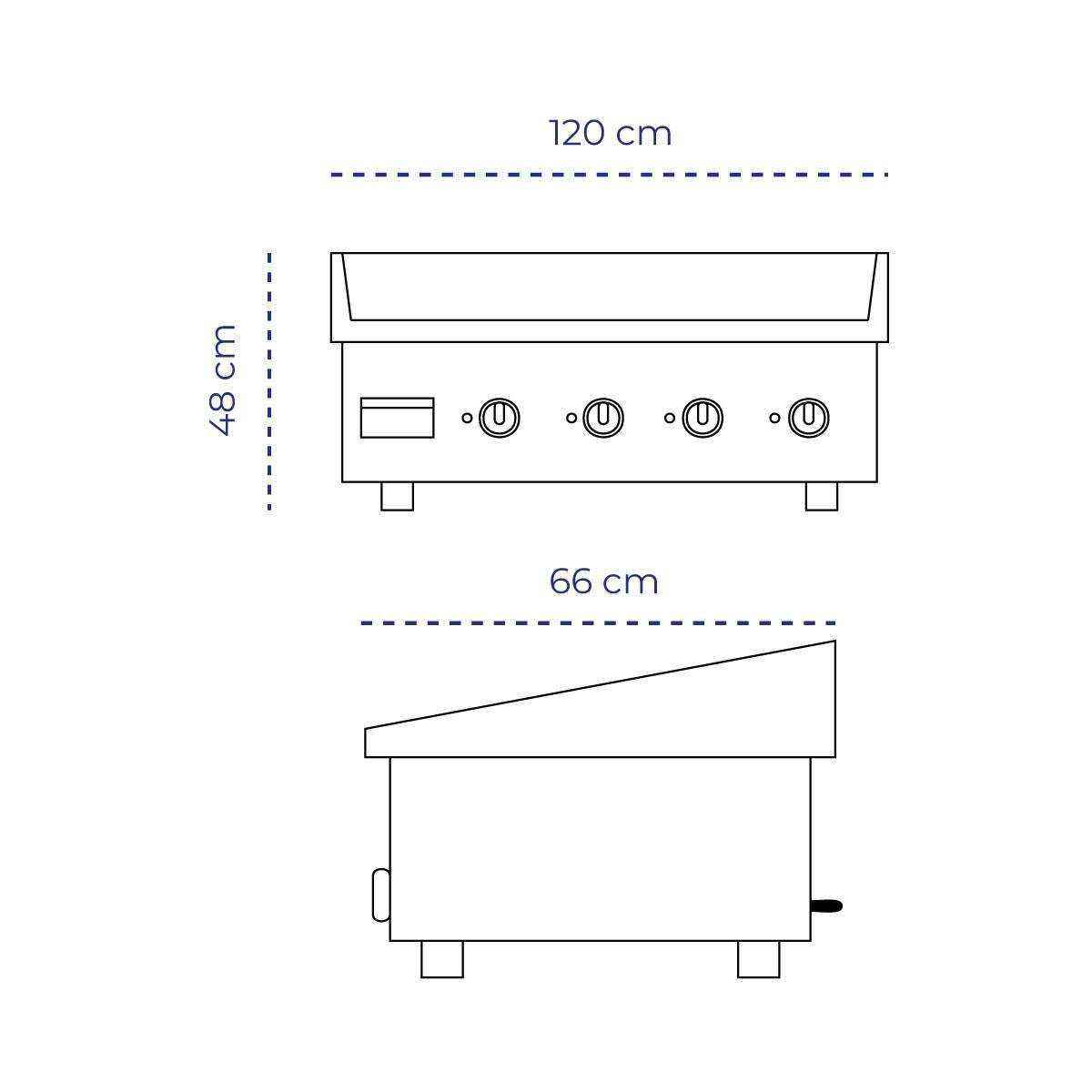 Plancha A Gas Cromo Modelo GH-48C Volter