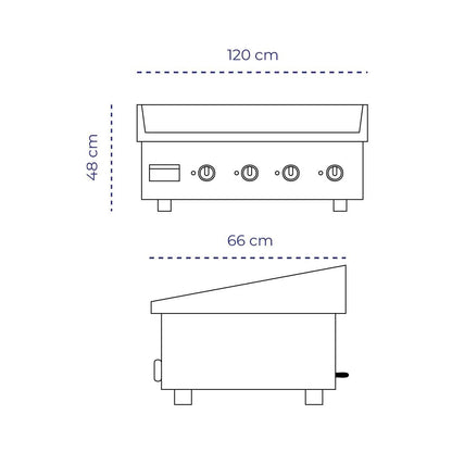 Plancha A Gas Cromo Modelo GH-48C Volter