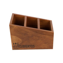 Porta Cubiertos Madera 17x10x12 Cm