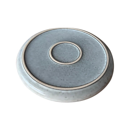 Set 6 Platos Redondo Ceramica 22 Cm Gris Linea Oslo