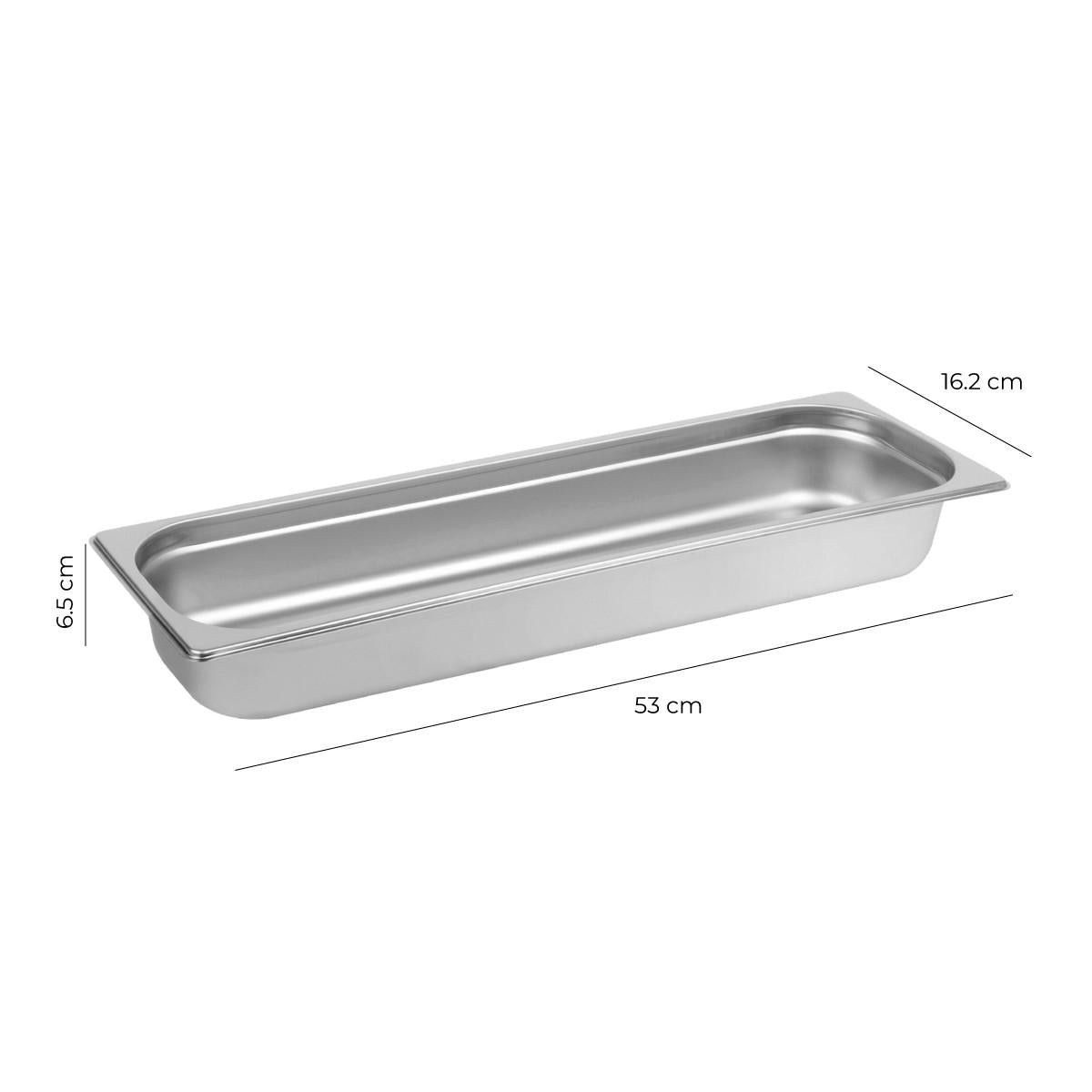 Contenedor Gastronómico Acero Inoxidable Gn 2/4x6.5 Cm Linea Premium