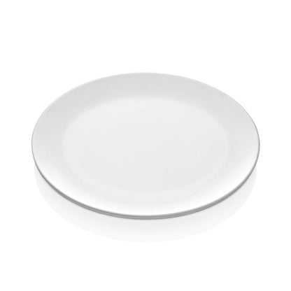 Plato Melamina Redondo Sin Borde Blanca 23 Cm Línea Clásica