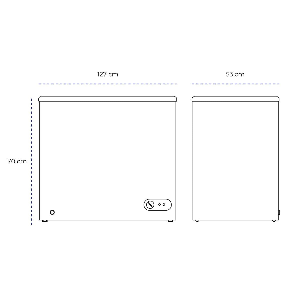 Congeladora Horizontal Puerta De Vidrio 450 Litros Norkalt