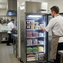 Refrigerador Acero Inoxidable Puerta Vidrio Single 700 Litros Norkalt