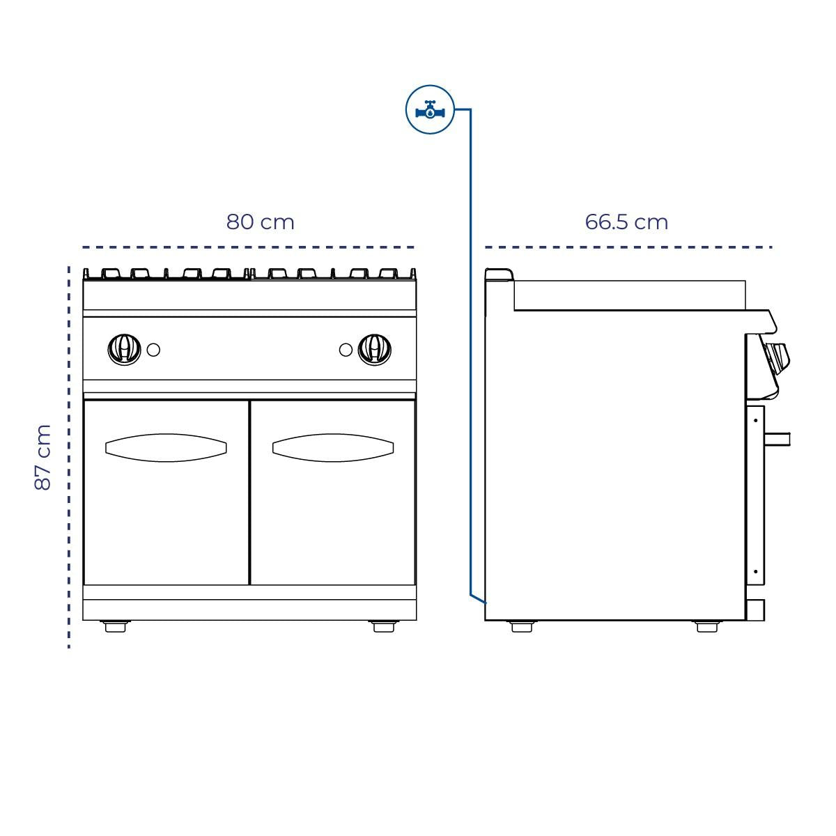 Plancha De Cromo A Gas Linea 700 Volter