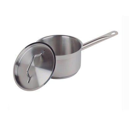 Cazo Bajo Acero Inoxidable Con Tapa Y Fondo Difusor 1.6 Litros