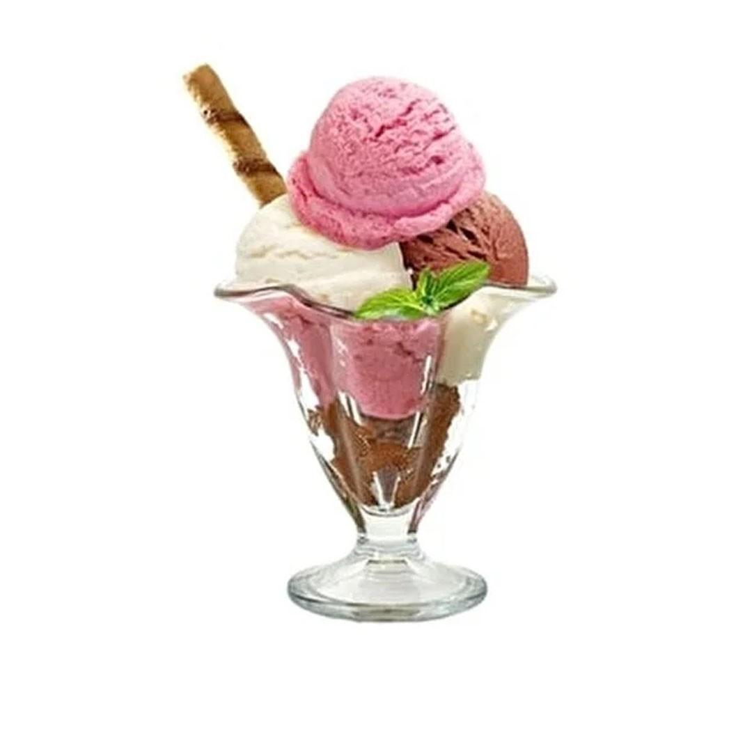 Set De 6 Copa Vidrio Helado Postre Mod. Canada 130 Mm.