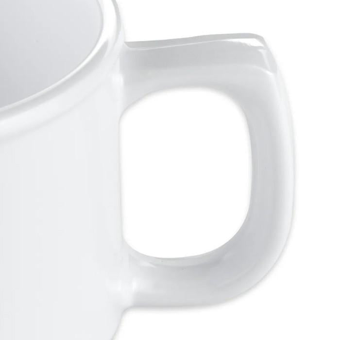 Tazón C/Asa Para Sopa Melamina Blanca 325 Ml