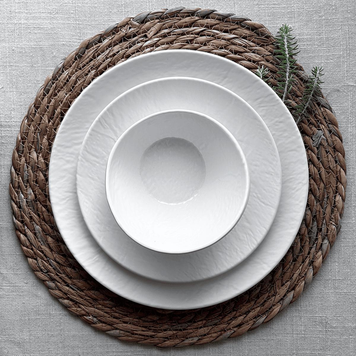 Plato Melamina Blanca 23 Cm Línea Tilda