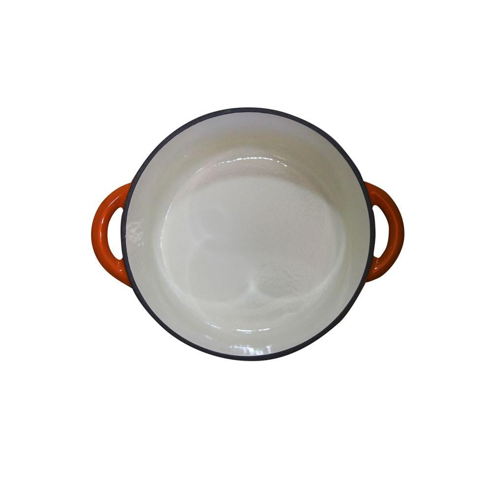 Olla Hierro Fundido Redonda Naranja 36x29x12.5 Cm