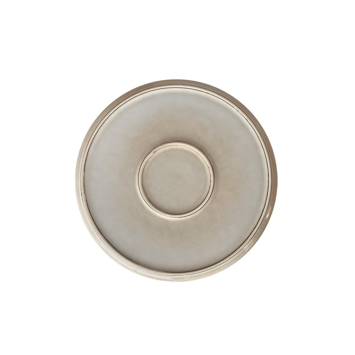 Set 6 Platos Redondo Ceramica 22 Cm Beige Linea Oslo