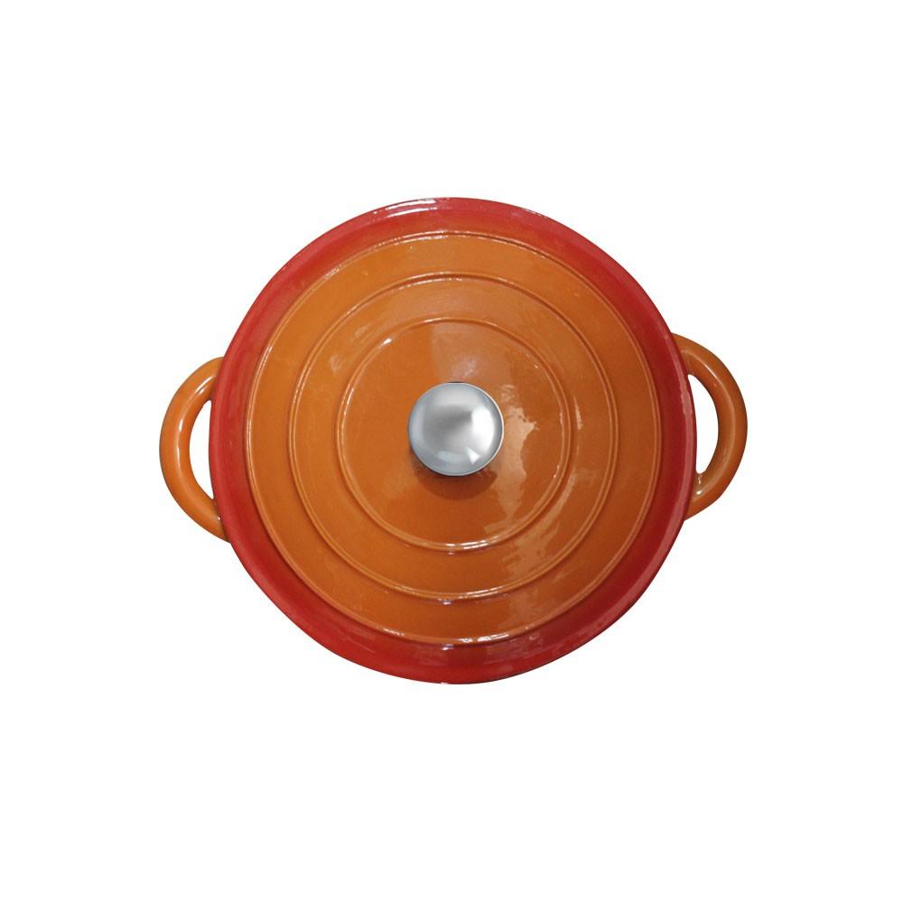 Olla Hierro Fundido Redonda Naranja 36x29x12.5 Cm