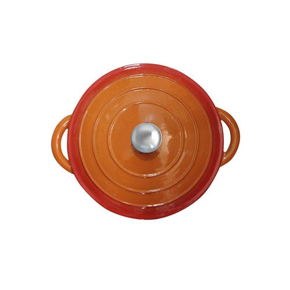 Olla Hierro Fundido Redonda Naranja 36x29x12.5 Cm