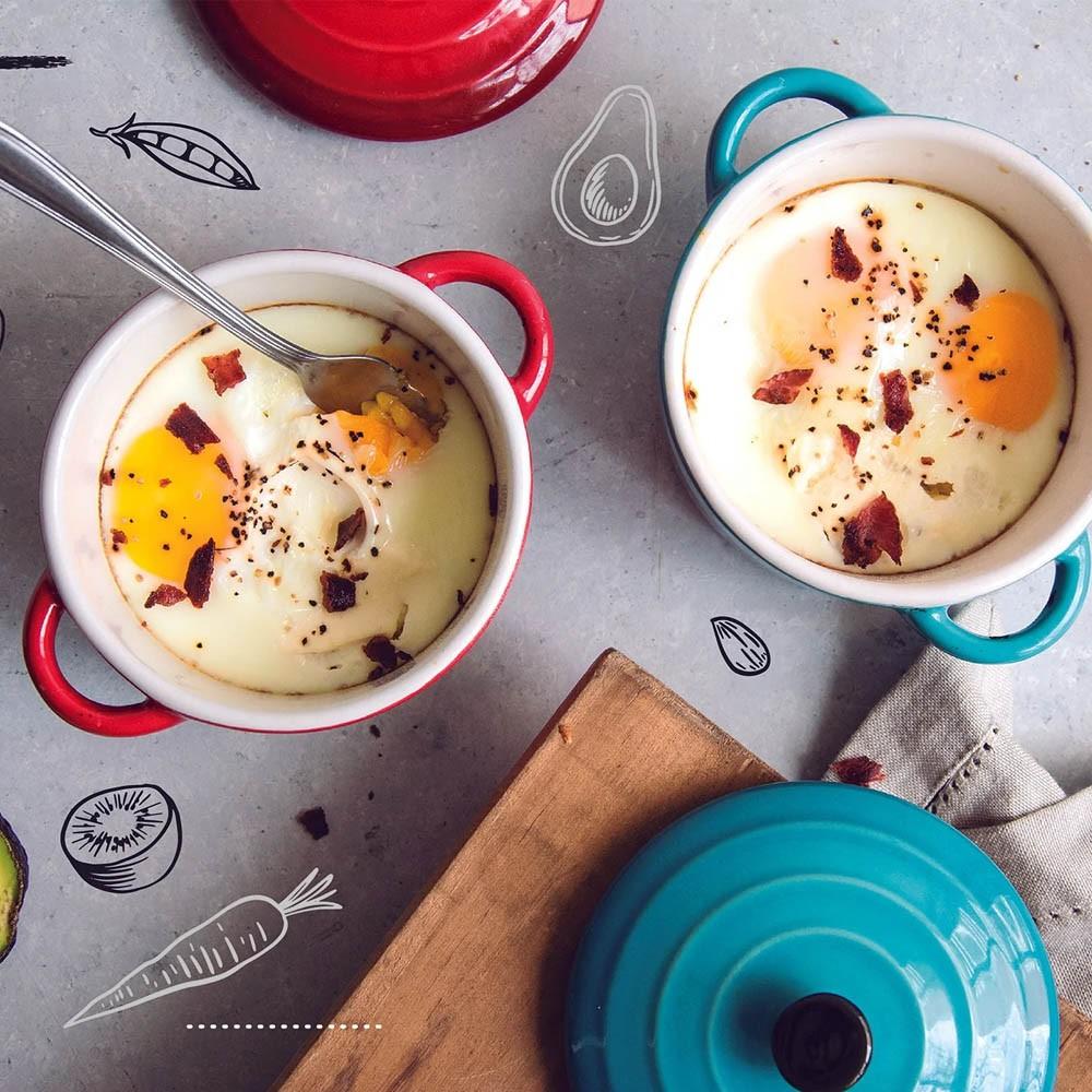 Mini Olla Redonda Cerámica Celeste