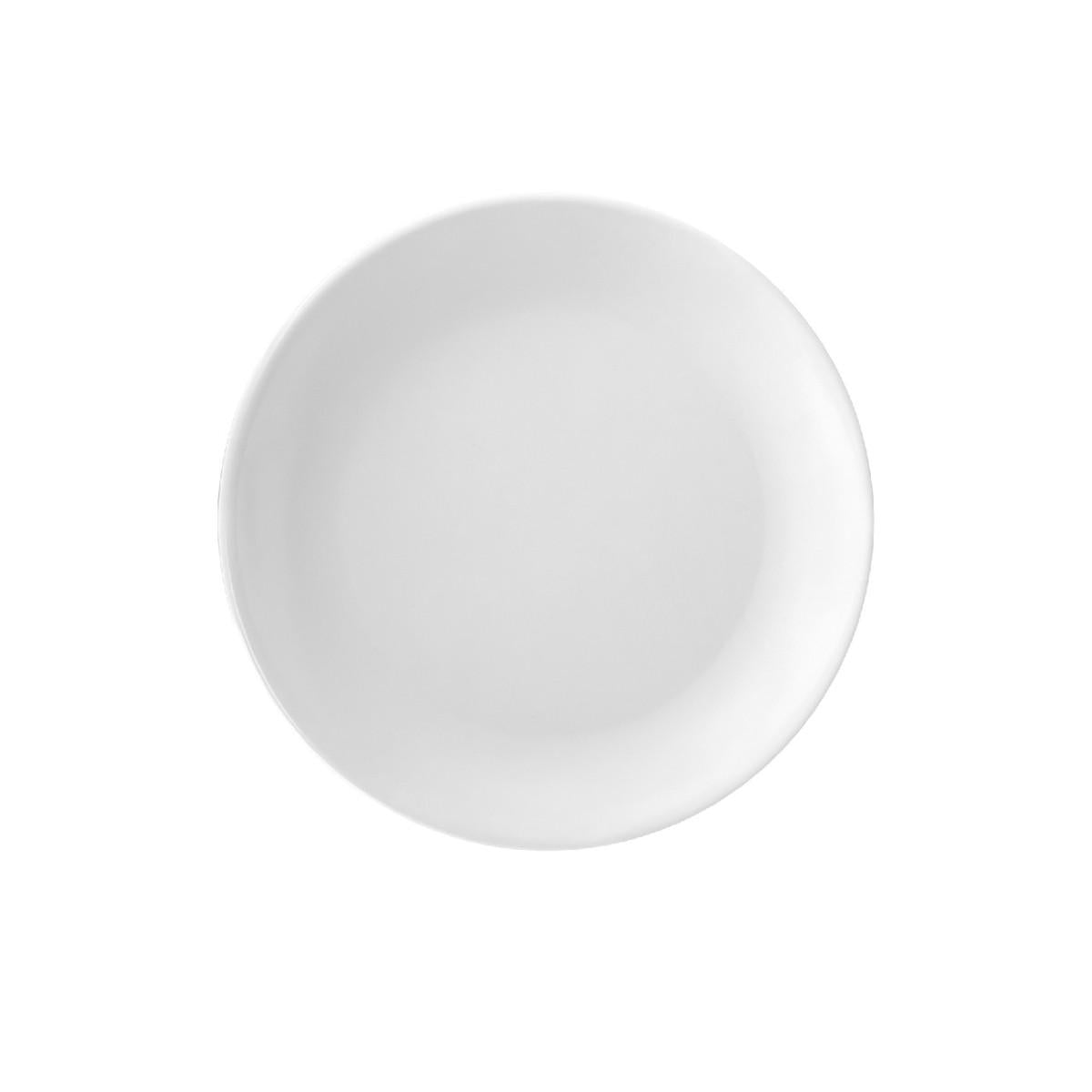 Set de 6 Platos Melamina Redondo Sin Borde Blanca 23 Cm Línea Clásica