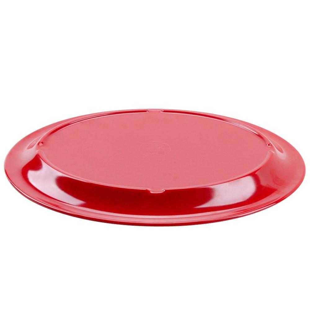 SET DE 3 PLATO OVALADO ROJO 28 CMS.
