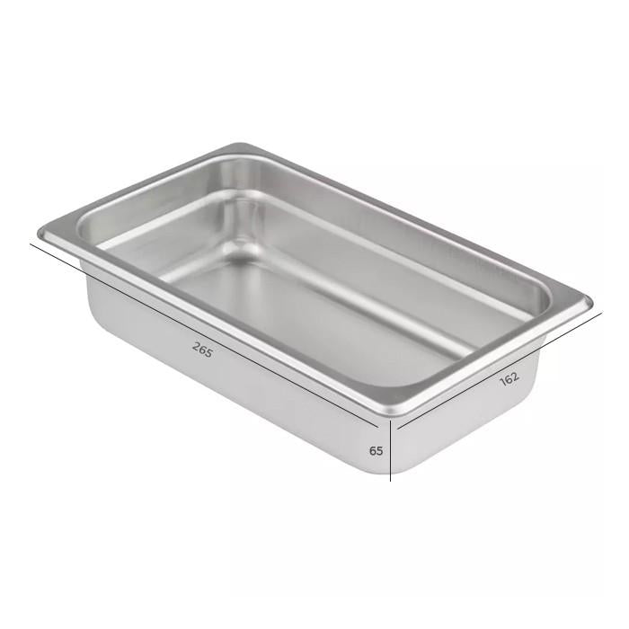 Contenedor Gastronómico Acero Inoxidable GN 1/4 x 6.5 Cm Linea Premium