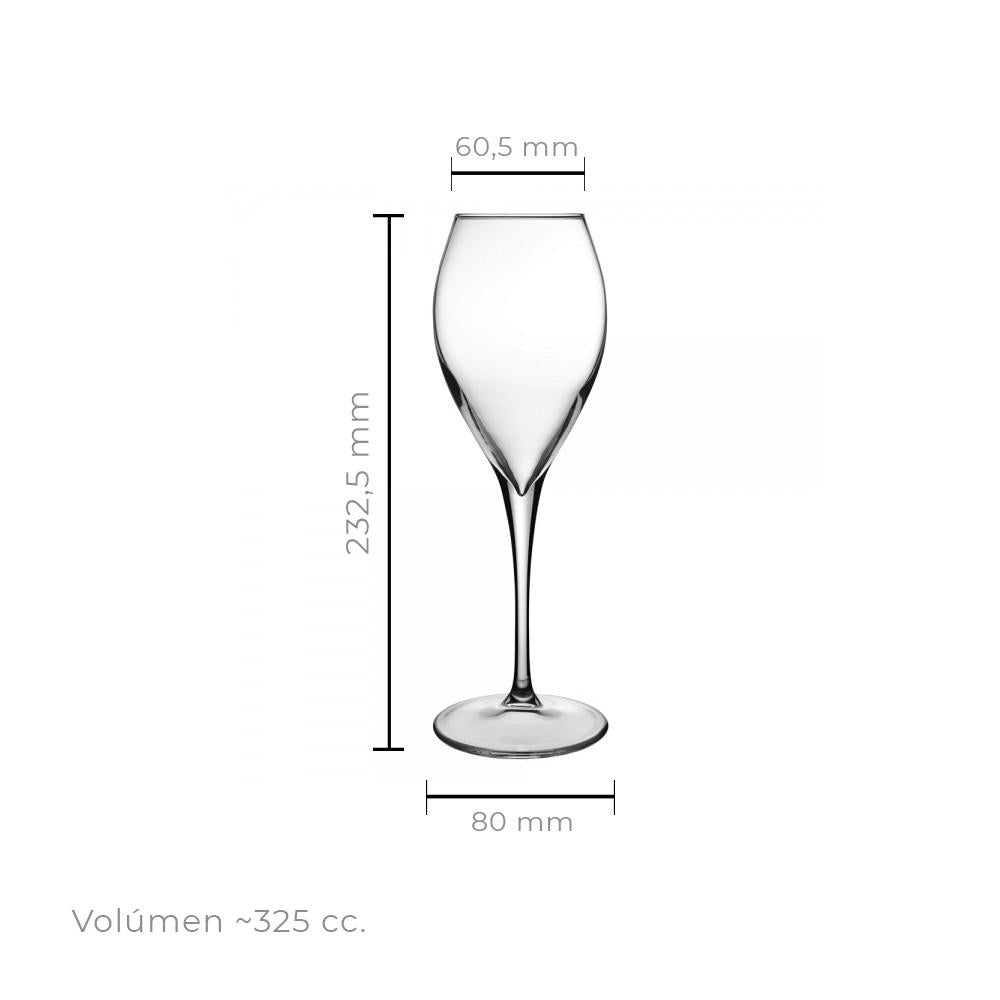 Set 6 Copa De Vino 325 Cc Línea Monte Carlo