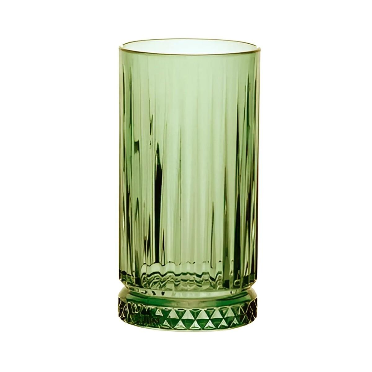 Set De 4 Vasos Refresco Alto 435 Cc Verde Linea Elysia
