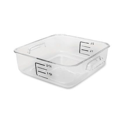 Recipiente Cuadrado De 1.9 Litros Transparente.