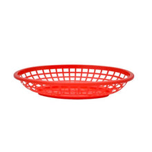 Canasto Polietileno Rojo Oval 23x14.5xh4.5 Cm