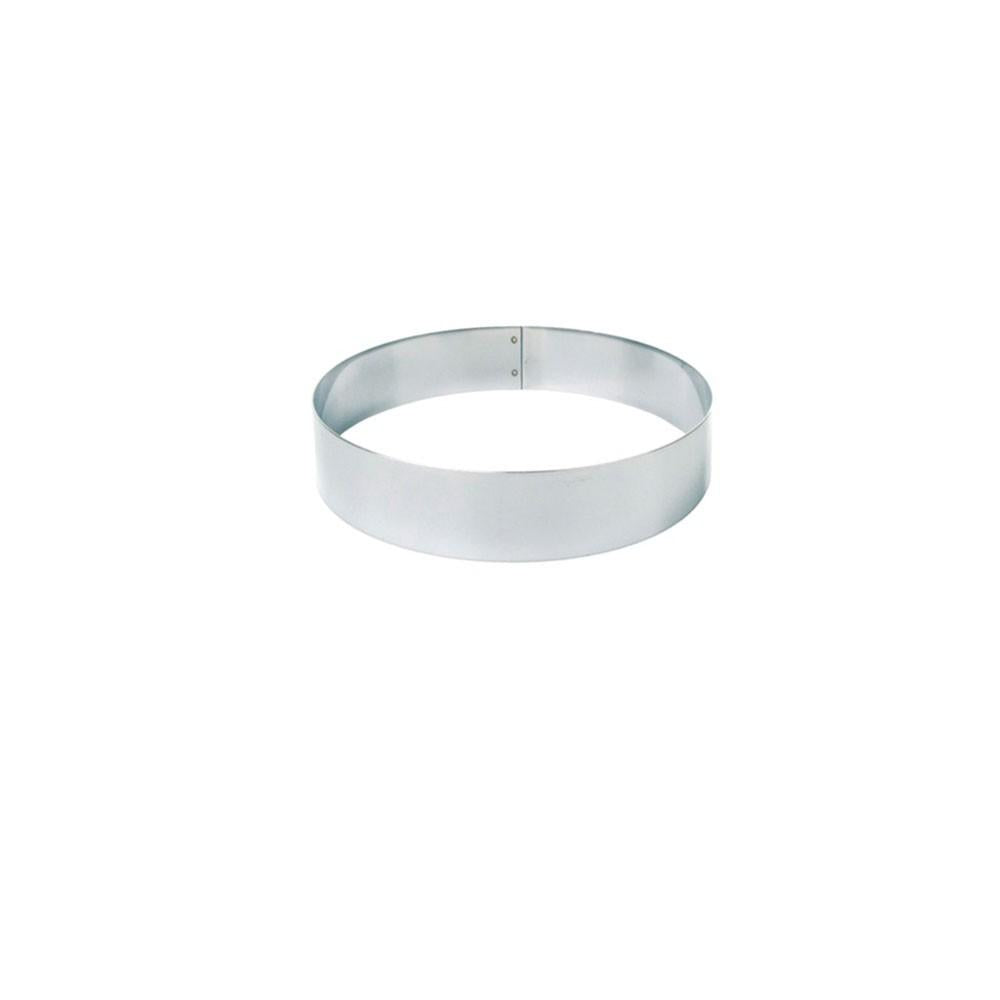 Molde Redondo Acero Inoxidable Med. 18 X 4.5 X 1 Mm