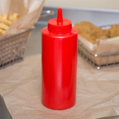 Botella 8 Oz. P/Dispensar Salsa Manual Roja