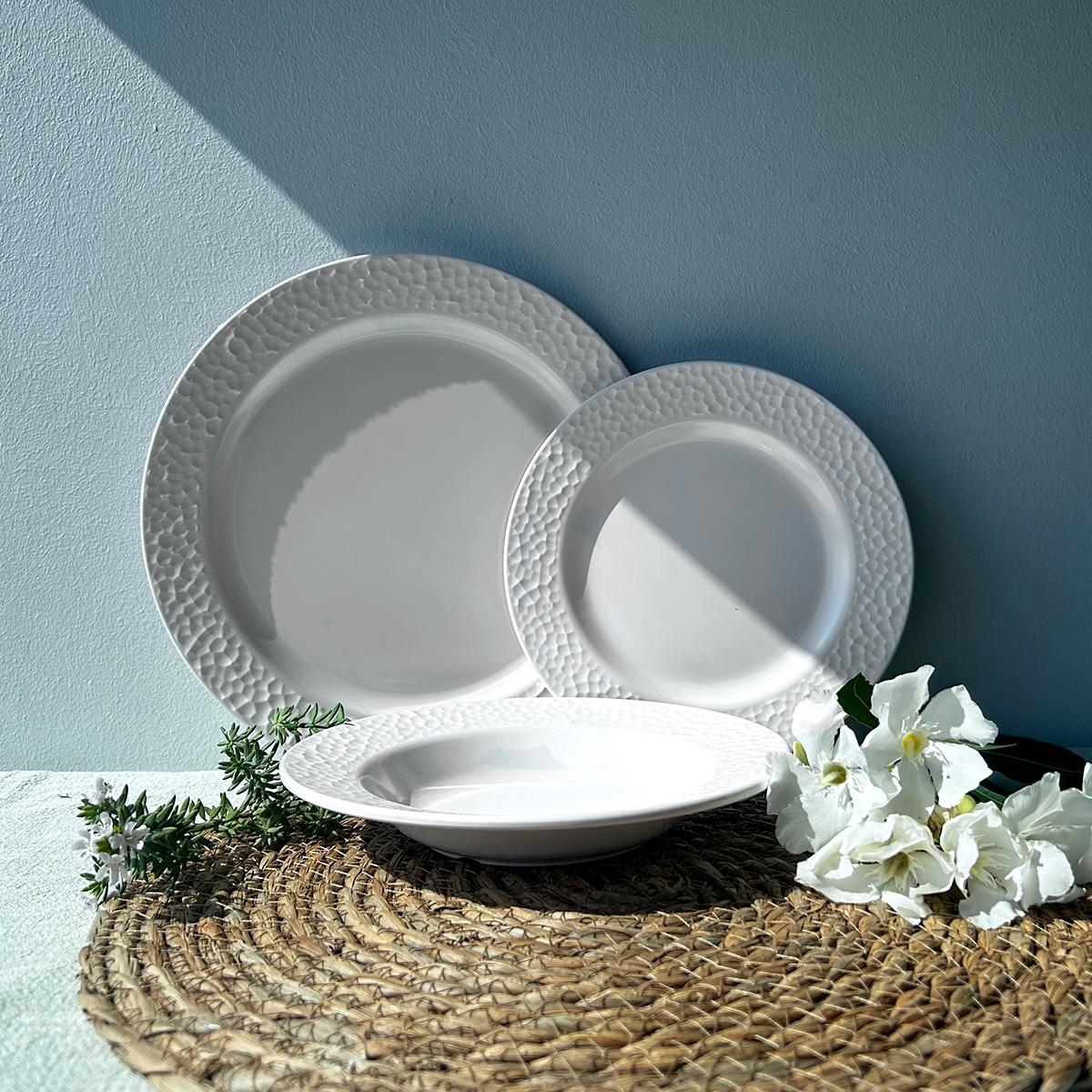 Plato Hondo Melamina Blanca 20 Cm Línea Kplus