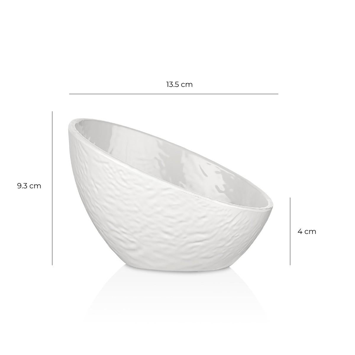 Bowl Melamina Borde Cascada Blanca 13.5 Cm Línea Tilda
