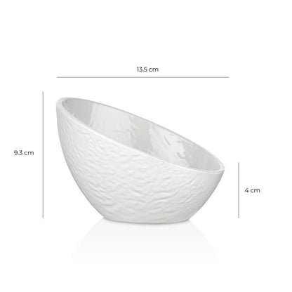 Bowl Melamina Borde Cascada Blanca 13.5 Cm Línea Tilda