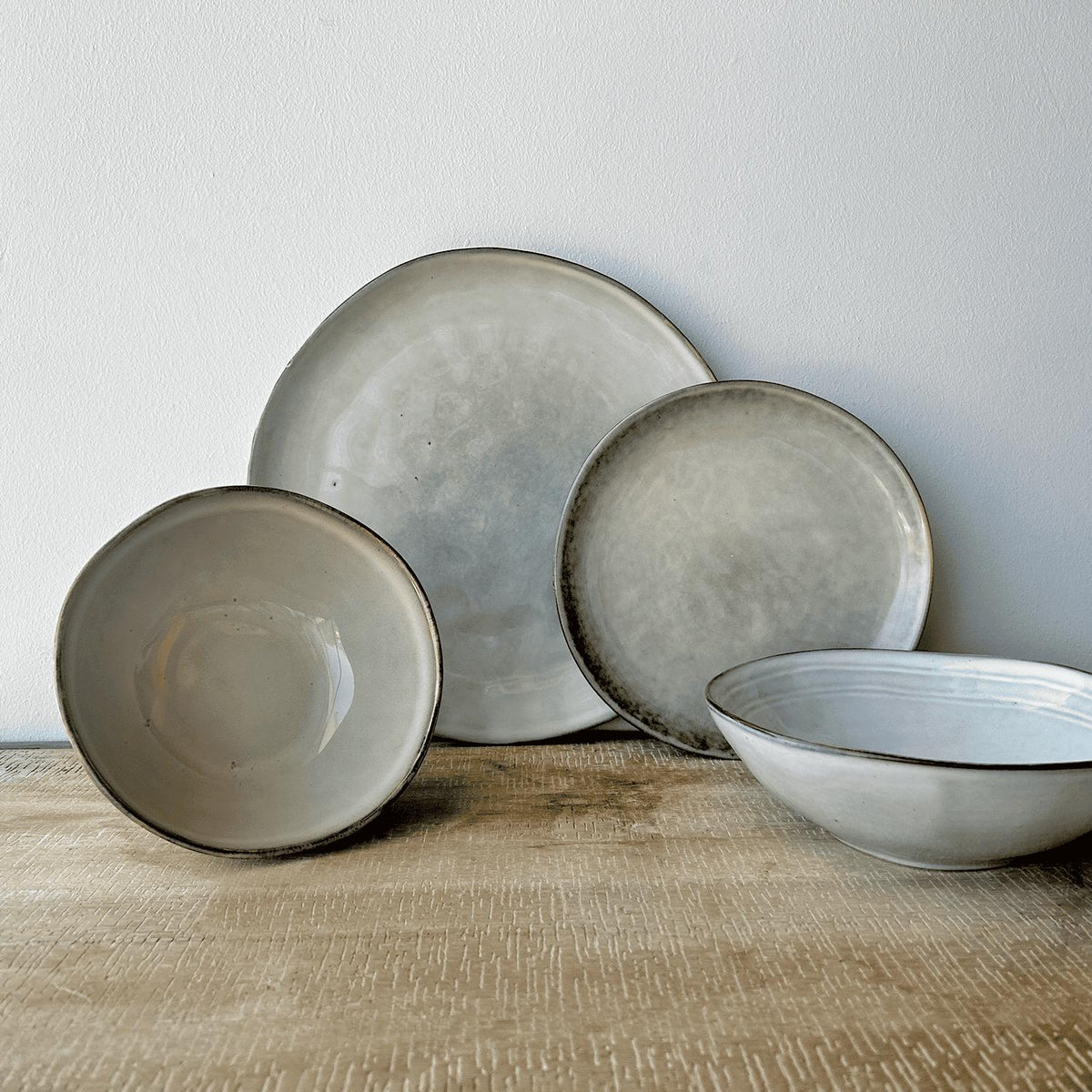 Set De 6 Plato Redondo Cerámica 21Cm Línea Terra