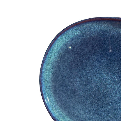 Set 6 Platos Redondo Ceramica Azul 21 Cm Linea Efes