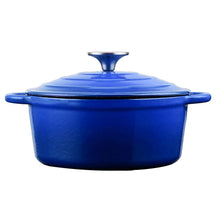 Olla Hierro Fundido Redonda Azul 24x12 Cm