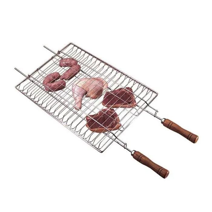 Rejilla Doble Mango Para Parrilla