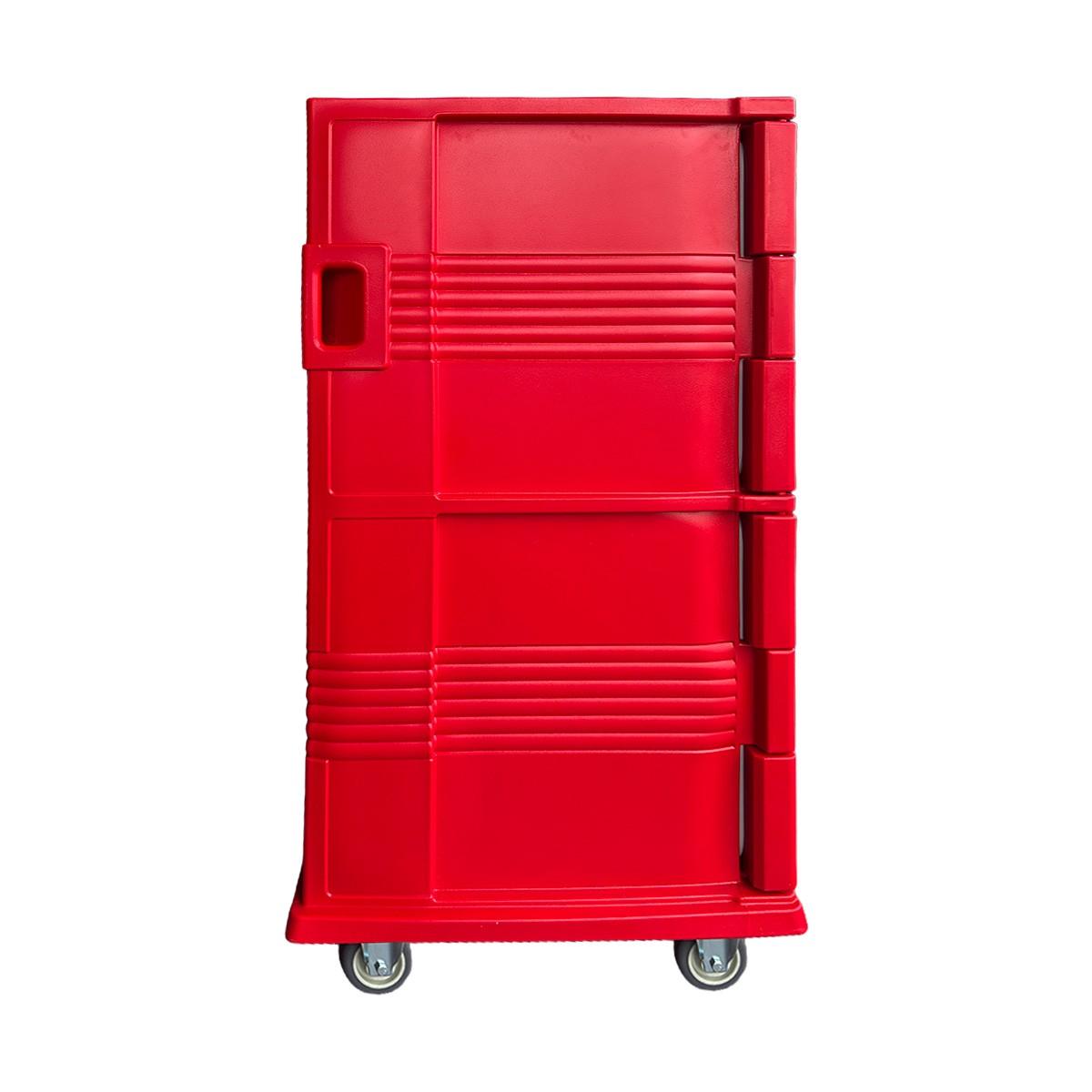 Contenedor Calefaccionado Isotérmico Doble UPC800 Rojo Con Ruedas