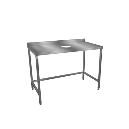 Mesón Desconche Acero Inoxidable 120X60X85 Cm