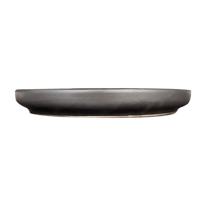 Plato Entrada Cerámica Rustica 21 Cm Negro Línea Oslo