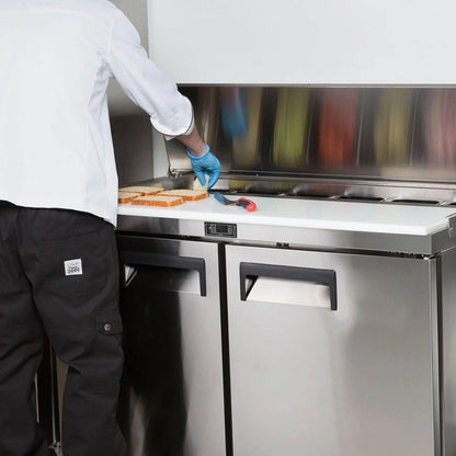 Salsera Refrigerada Acero Inoxidable 2 Puertas 125 Cm Norkalt