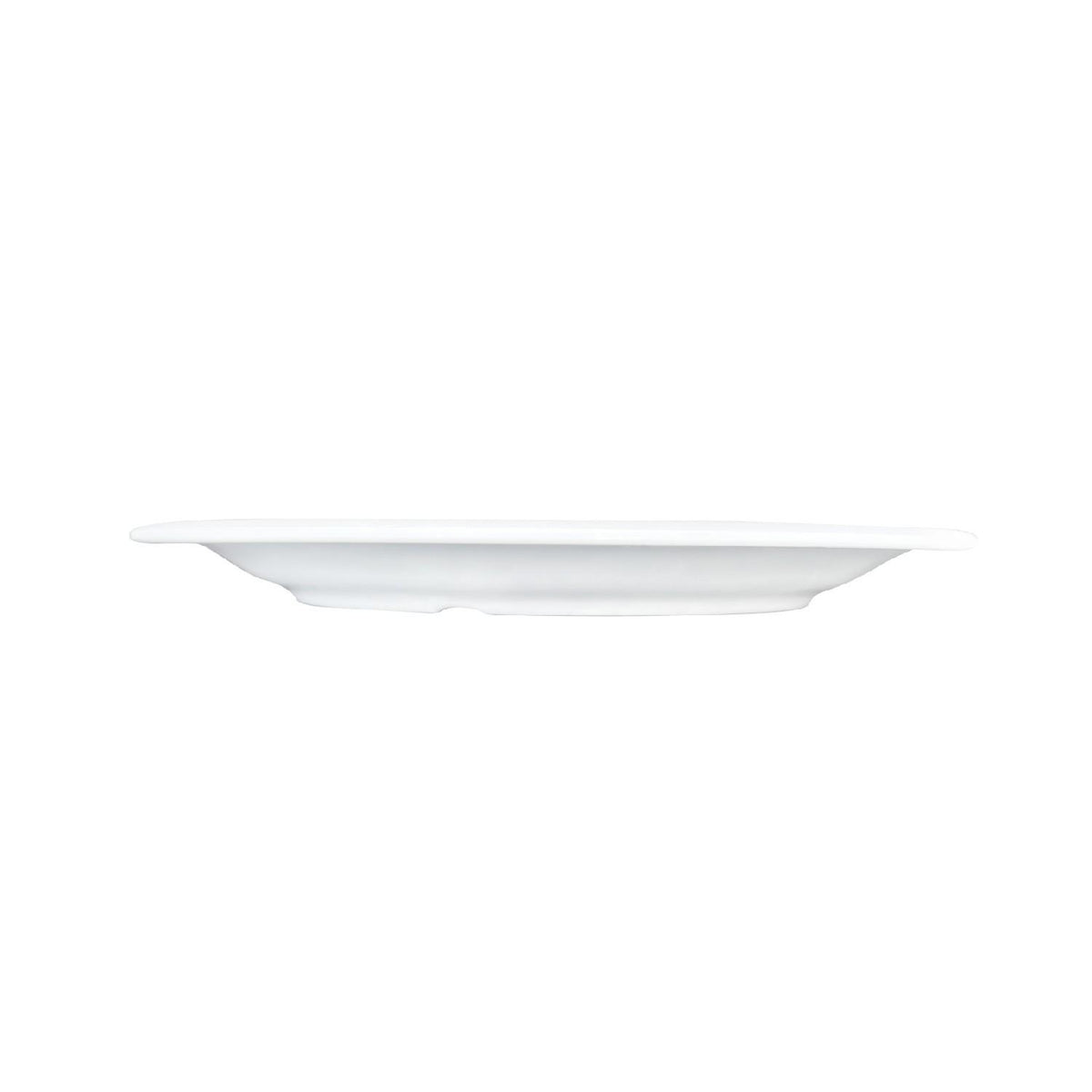Plato Melamina Redondo Borde Ancho Blanca 21 Cm Línea Clásica