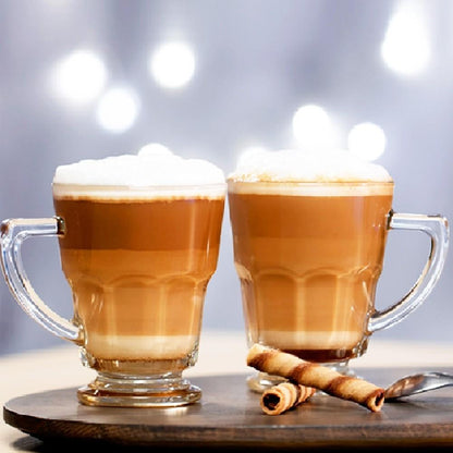 Set De 6 Taza De Te 270 Cc. Con Mango Casablanca