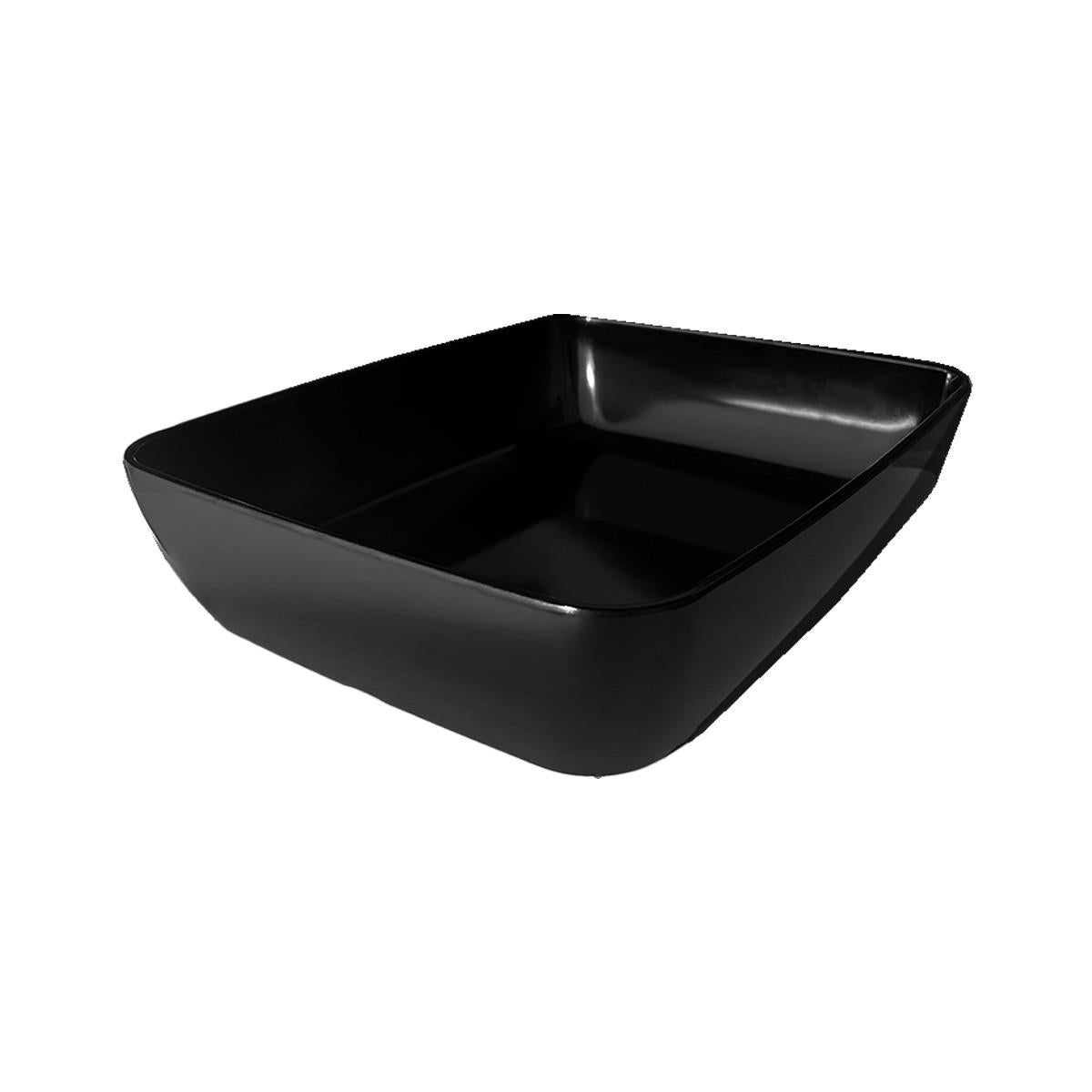 Recipiente Negro Melamina Gn 1/1. Med 53x32.5x7.5h Cm