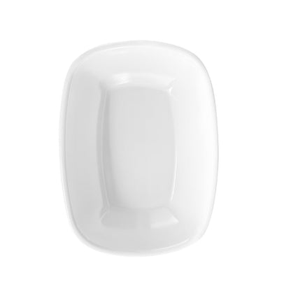 Pocillo Melamina Rectangular Blanca 12x9 x3 Cm Línea Clásica