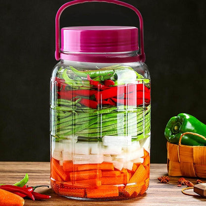 Set Frasco Escabechero Mas Cucharon Acero Inoxidable