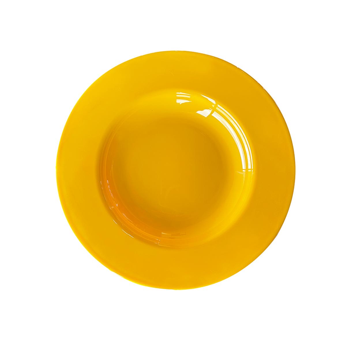 Plato Hondo De Policarbonato Amarillo 23Cm
