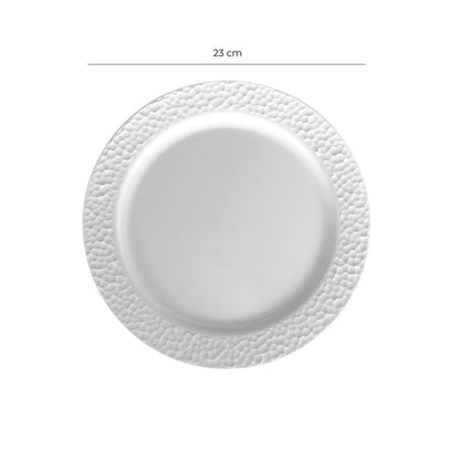 Plato Melamina Blanca 23 Cm Línea Kplus