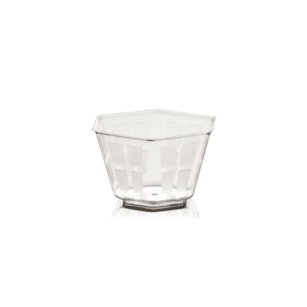Set de 100 Envases Hexagonal Poliestireno Modelo Coppette Sp