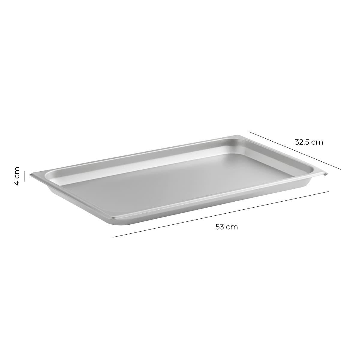 Contenedor Gastronomico Acero Inoxidable GN 1/1 x 4 Cm