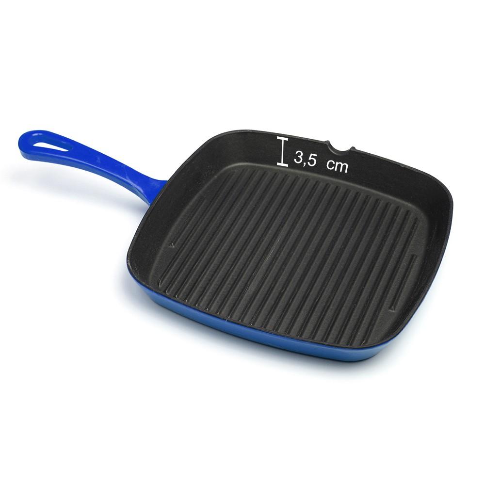 Sartén Hierro Rectangular Azul 24