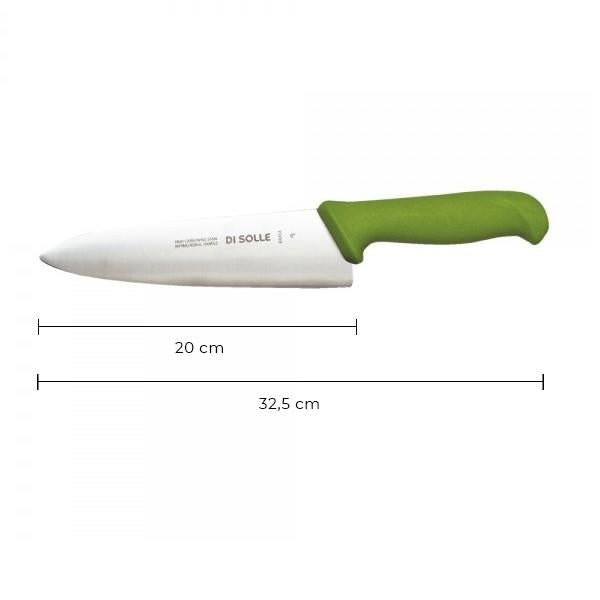 Cuchillo Medio Golpe 20 Cm Mango Verde Línea Durafio